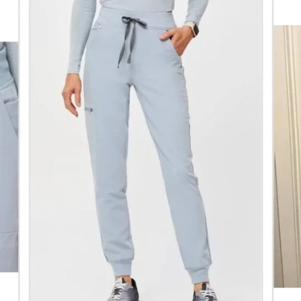 Figs High Waisted Zamora Dusty Blue